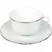 Colbert White Platinum Filet Tea Saucer (Special Order)