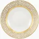 Tolede Gold White Deep Chop Plate Round 11.6 in.