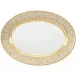 Tolede Gold White Oval Dish/Platter 41 in. x 30 in.