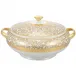 Tolède Or/Gold White Soup Tureen Diam 9.8 in