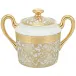 Tolede Gold White Sugar Bowl Round 2.7 in.