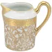 Tolede Gold White Creamer 3.7 x 3.7 x 3.5 in.