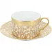 Tolede Gold White Tea Saucer Extra Round 6.1 in.