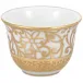 Tolede Gold White Zarf Gold Sake Cup Round 2.3 in.