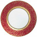 Tolède Or/Gold Red Deep Chop Plate Diam 11.6 in