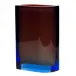 Kolorit Underlaid Vase Aquamarine Opal Orange Lead-Free Crystal, Cut 30 cm