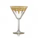 Vetro Gold Martini Glass 6.75" H x 4.5" D 7 oz