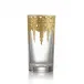 Vetro Gold Highball Glass 5.75" H x 3" D 12 oz