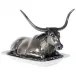 Western Frontier Pewter Longhorn Steer Butter Dish