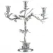 Majestic Forest Three Taper Pewter Oak Leaf Candelabrum