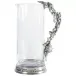 Sea And Shore Glass Pitcher Pewter Marine Life Handle