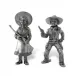 Western Frontier Pewter Cowpoke Couple Salt And Pepper Set