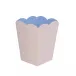 Scallop Waste Basket Pink Blue