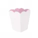 Scalloped White & Pink Lacquer Bin