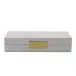 4 x 9 in Chiffon & Gold Small Storage Box