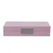 4 x 9 in Pink & Silver Small Storage Box