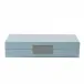 4 x 9 in Powder Blue & Silver Small Storage Box