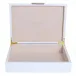 8 x 11 in White & Gold Large Storage Box