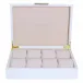 8 x 11 in White & Gold W Large Storage Box