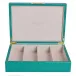 8 x 11 in Green Shagreen Gold G Large Storage Box