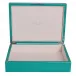8 x 11 in Green Shagreen Silver Large Storage Box