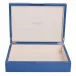 8 x 11 in Blue Shagreen Silver Large Storage Box