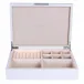 8 x 11 in Jewelry White & Silver Large Storage Box