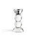 Icy Bobbin Clear Candlestick 14cm