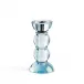 Icy Bobbin Blue Candlestick 14cm