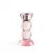 Icy Bobbin Pink Candlestick 14cm