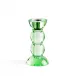 Icy Bobbin Green Candlestick 14cm