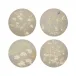 Chinoiserie Grey Coasters Set of 4