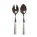 Wave Cappuccino & White Salad Servers 2‑Piece Set