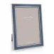 Silver Trim, Denim Enamel Picture Frame 5 x 7 in