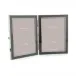 Silver Trim, Chiffon Enamel Double Picture Frame 5 x 7 in