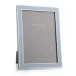 Silver Trim, Powder Blue Enamel Picture Frame 8 x 10 in