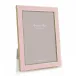 Gold Trim, Pastel Pink Enamel Picture Frame 5 x 7 in