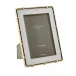 Bamboo White & Gold Enamel Photo Frame 5 x 7 in