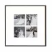 5 x 5 in Four Aperture Black on Metal Picture Frame