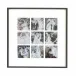 4x4 Nine Aperture Black on Metal Picture Frame