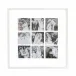 4x4 Nine Aperture White on Metal Picture Frame