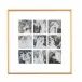 4x4 Nine Aperture Brushed Gold Metal Picture Frame