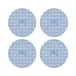 Gingham Blue Coasters Set of 4