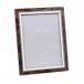 Marquetry Brown Wood Veneer & Mother of Pearl Picture Frame