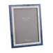 Marquetry Navy Blue Wood Veneer & Mother of Pearl Picture Frame 8 x 10 in