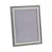 Marquetry Grey Wood Veneer & Mother of Pearl Picture Frame