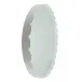 White Large Scallop Round Mirror