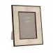 Ecru Faux Shagreen & Bronze Photo Frame 5x7