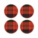 Tartan Ross Coasters Set of 4
