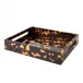 Lacquered Faux Tortoiseshell Serving Tray
